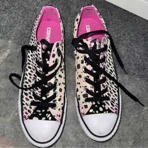 Converse Women's Cream and Black Polka Dot Sneakers